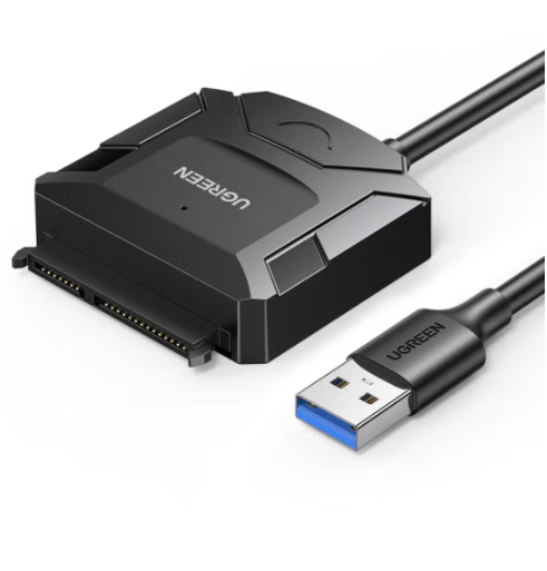 綠聯(lián) USB3.0轉(zhuǎn)SATA轉(zhuǎn)換器 2.5 3.5英寸硬盤轉(zhuǎn)接頭數(shù)據(jù)連接線 筆記本電腦臺(tái)式機(jī)易驅(qū)線 USB轉(zhuǎn)SATA 0.5M+12V/2A電源套裝