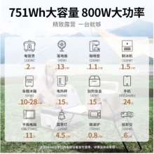 戶(hù)外電源800W大功率大容量220V移動(dòng)電源