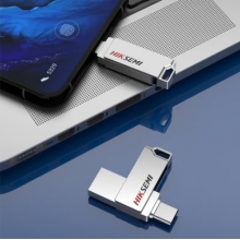 ?？低暎℉IKVISION）128GB Type-C USB3.2手機U盤X327C銀色 高速讀寫雙接口手機電腦通用車載優(yōu)盤